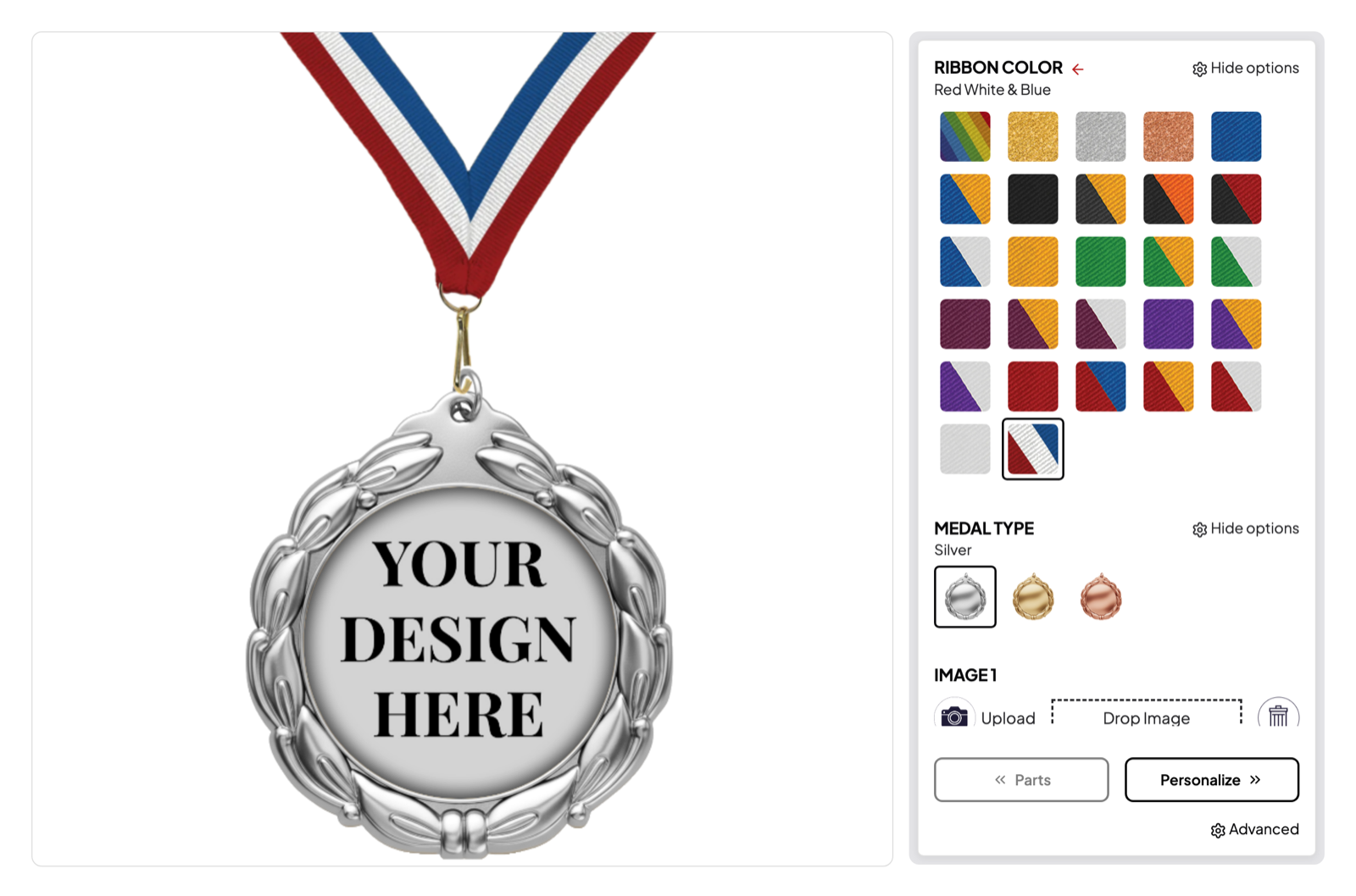 The MyPrintStreet product designer, personalising a medal